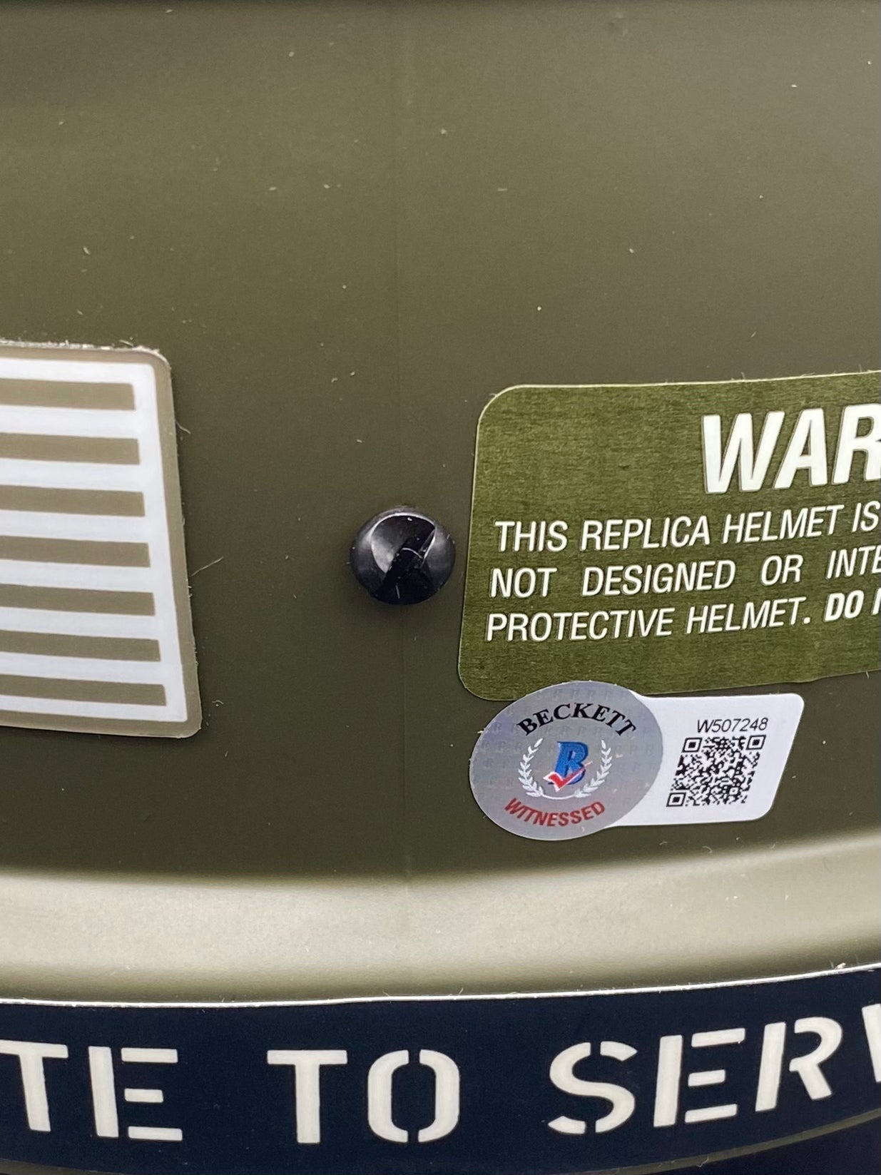 Travis Kelce Salute to Service FS Replica Helmet (Beckett COA)