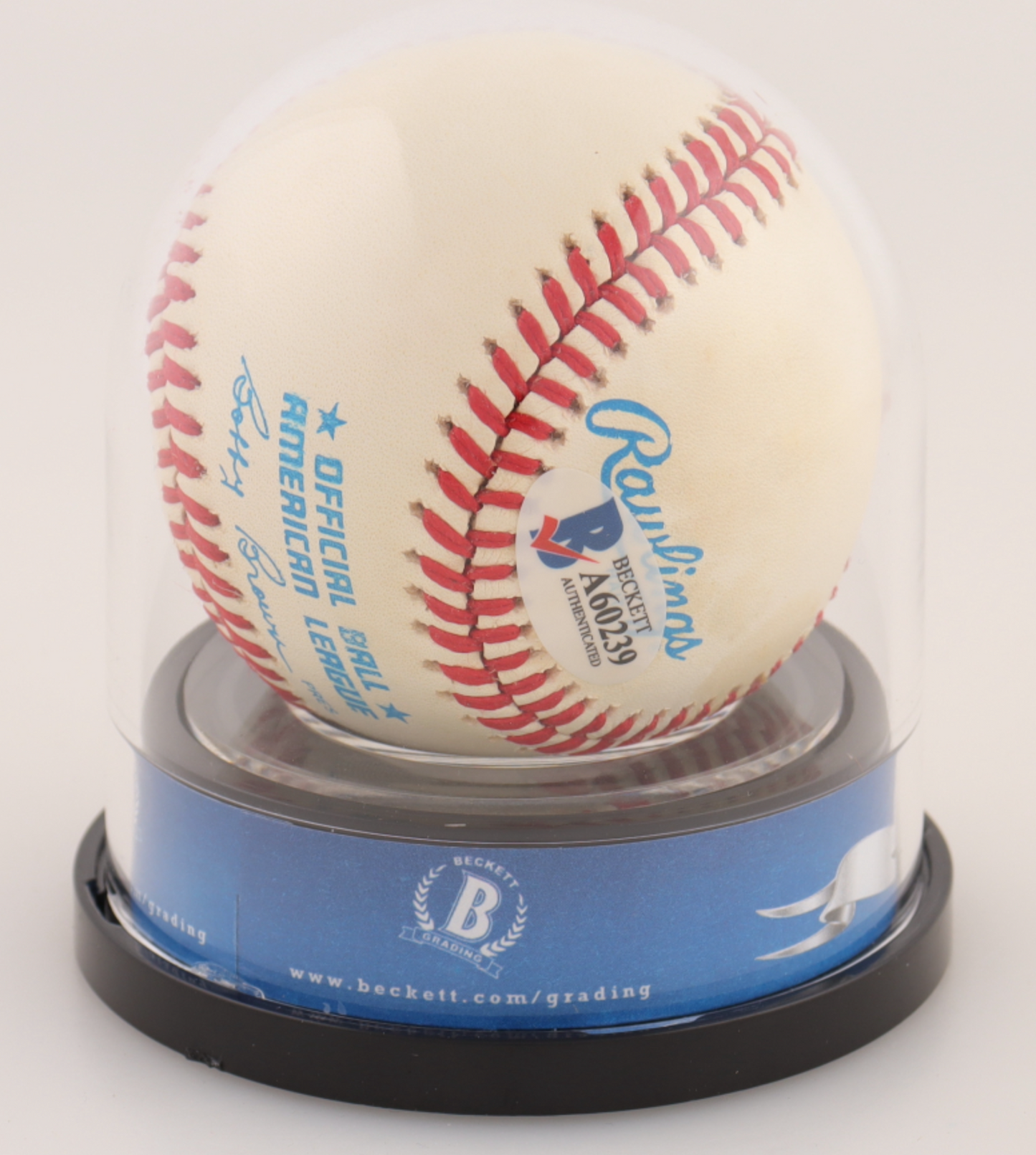 Ted Williams Signed OAL Baseball Encapsulated Case BGS|Autograph Grade 8