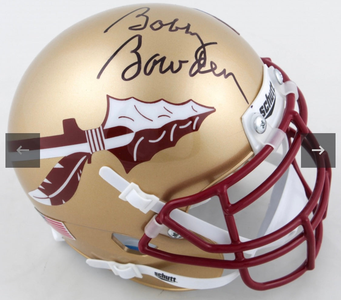 florida seminoles football helmet Bobby Bowden Signed Florida State Mini Helmet! W/Palm Beach COA – BMC Collectibles