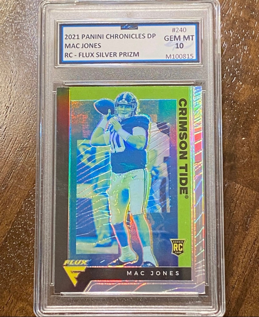 Mac Jones 2021 Chronicles Draft Picks Flux Silver Prizm Rookie Gem Min –  BMC Collectibles