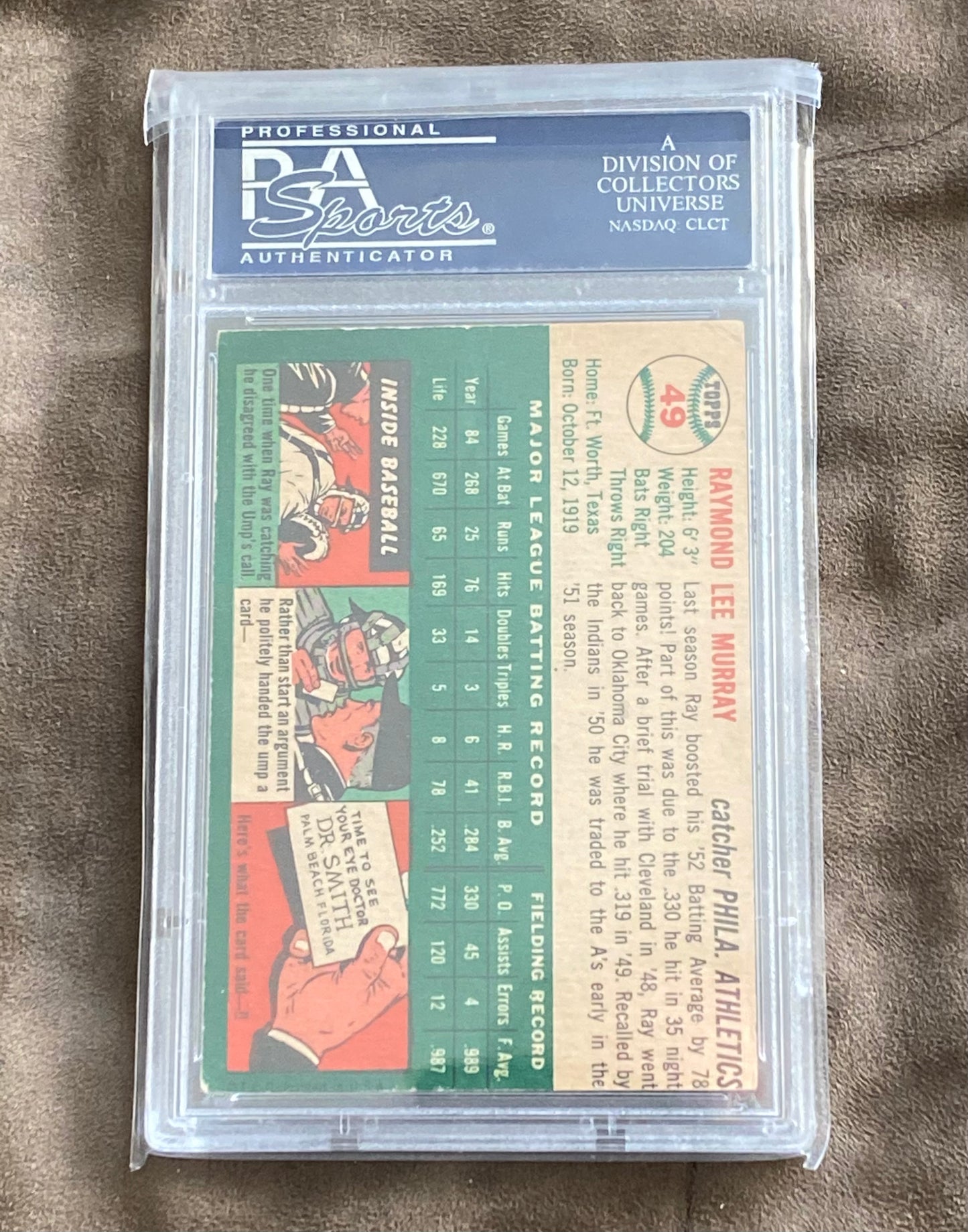 Ray Murray 1954 Topps PSA 3! - BMC Collectibles