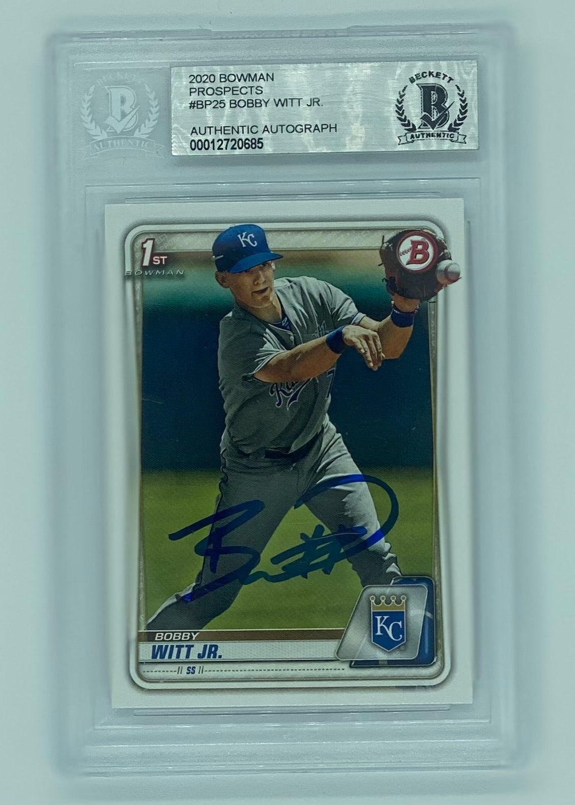 Bobby Witt 1st Bowman Auto (Beckett Authenticated)