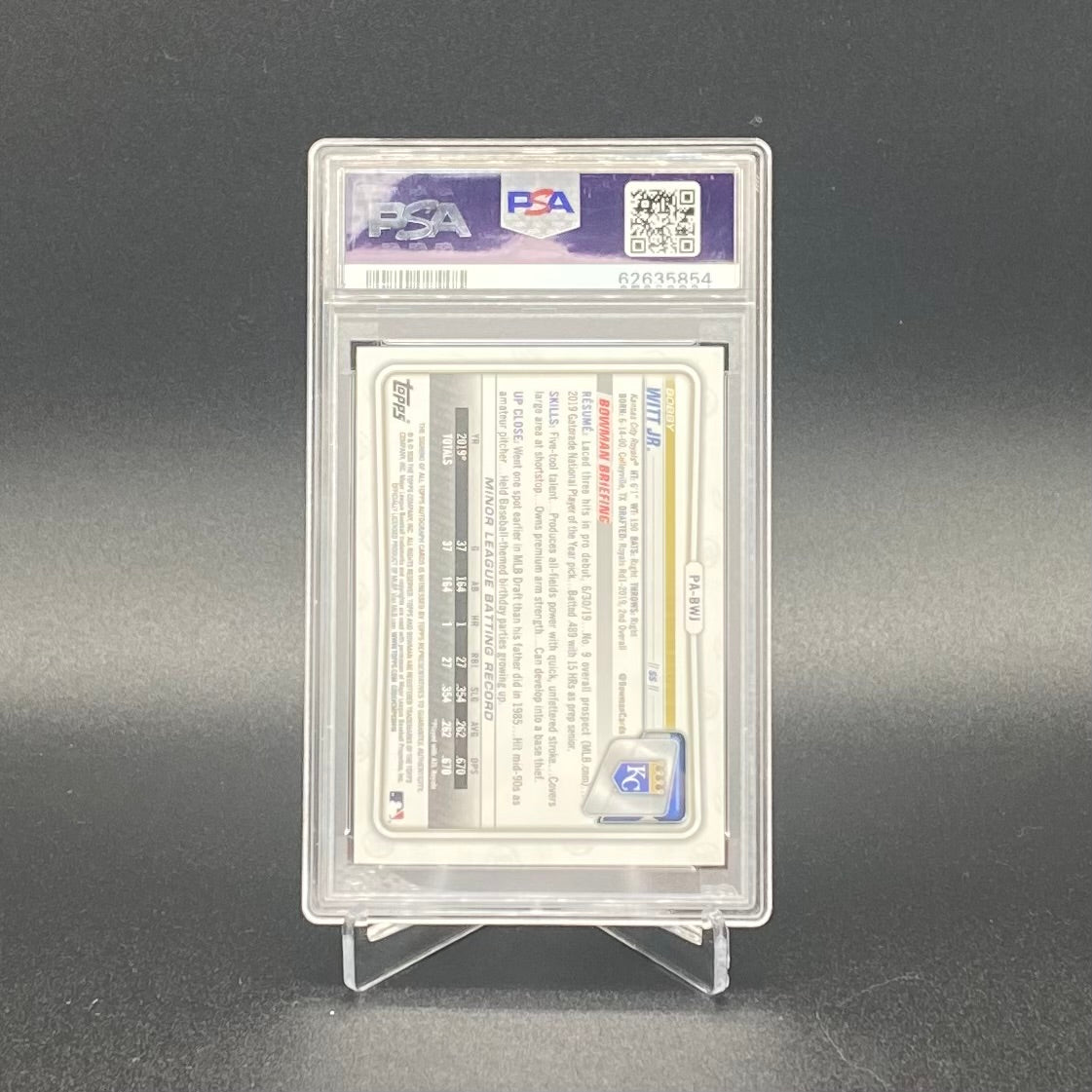 2020 Bobby Witt Jr. Paper Prospects Auto (PSA 9) PABWJ