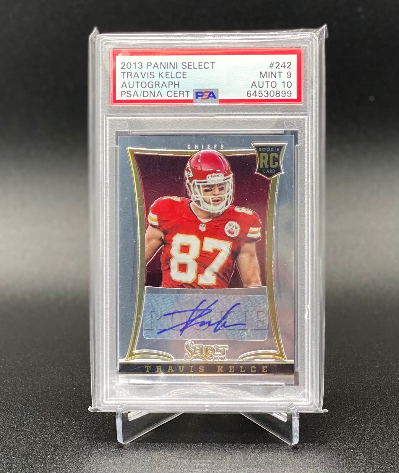 Travis Kelce Panini Select Auto (PSA 9 / Auto 10)