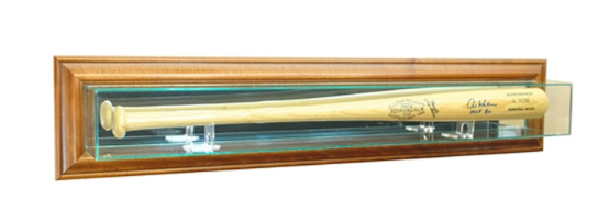 Wall Mounted Bat Display Case w 50% UV Protective Glass (Use Promo Code FreeShip)