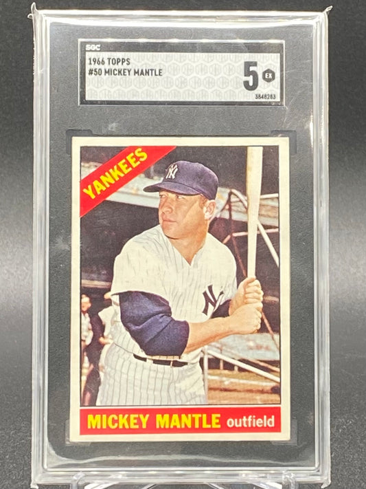 Mickey Mantle 1966 Topps #50 SGC 5