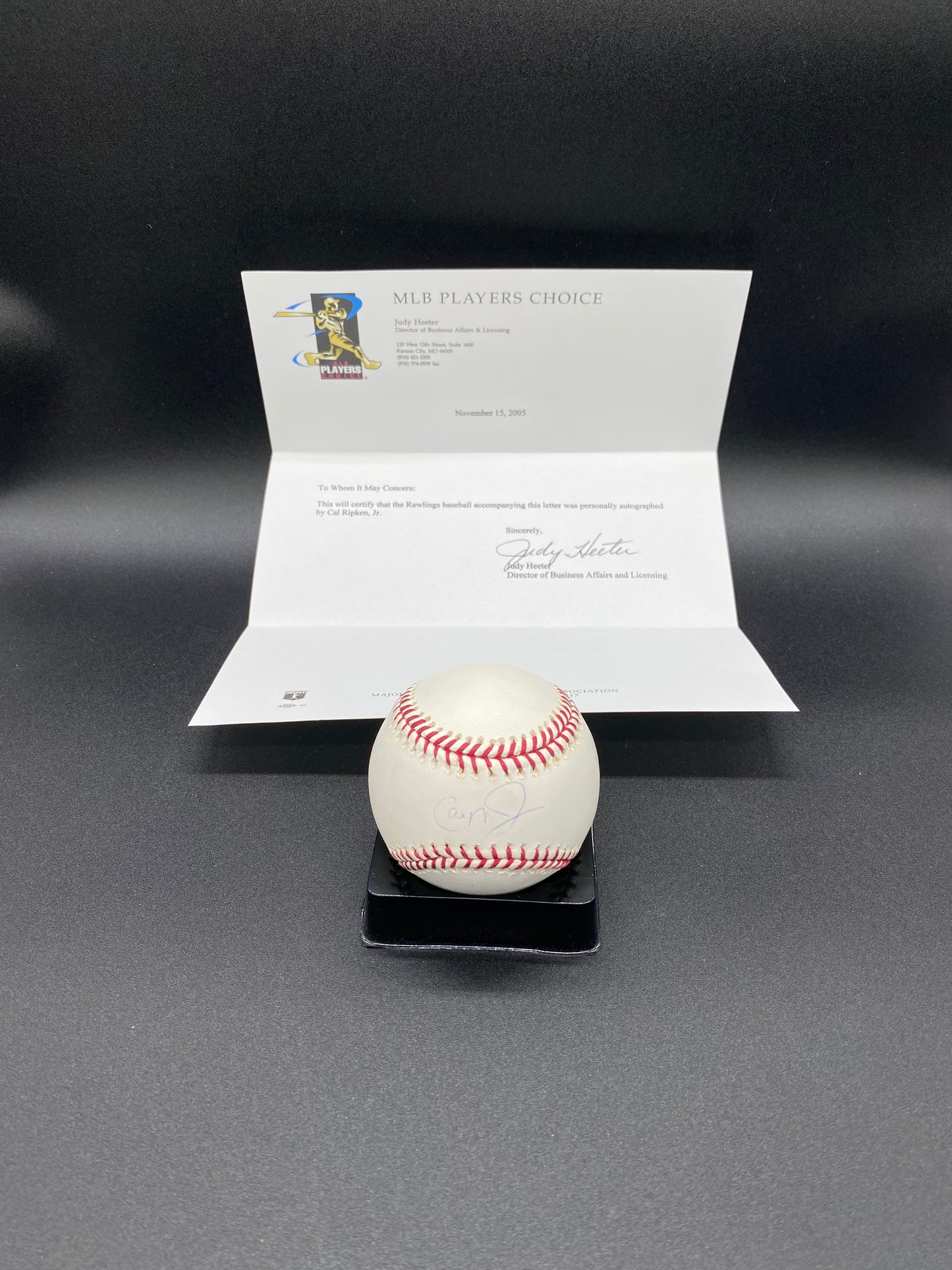 Cal Ripken Signed OAL Baseball (MLB Players Association COA)