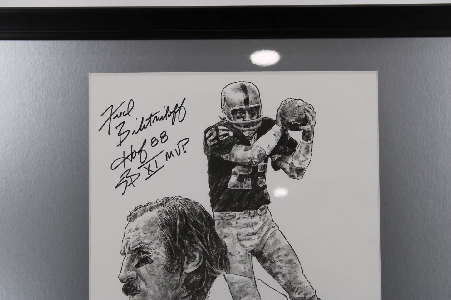 Fred Belitnikoff Signed Drawing