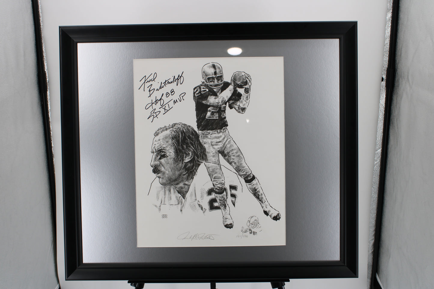Fred Belitnikoff Signed Drawing