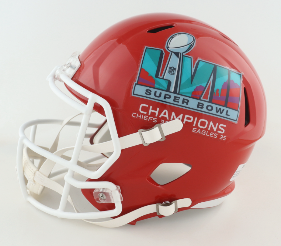 Patrick Mahomes Signed Chiefs SB LVII Champions Logo FS Speed Replica Helmet