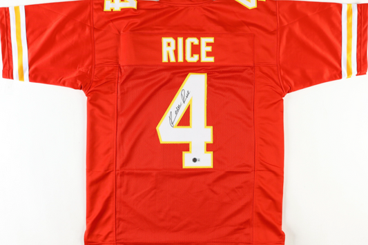 Rashee Rice Signed (full name) Red Custom Jersey (Beckett)