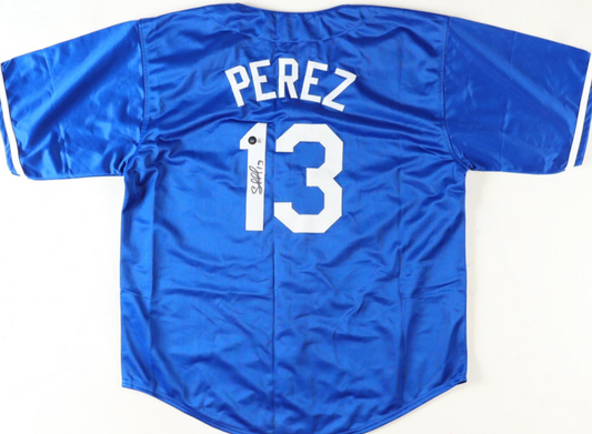 Salvador Perez Signed Jersey (Beckett COA)