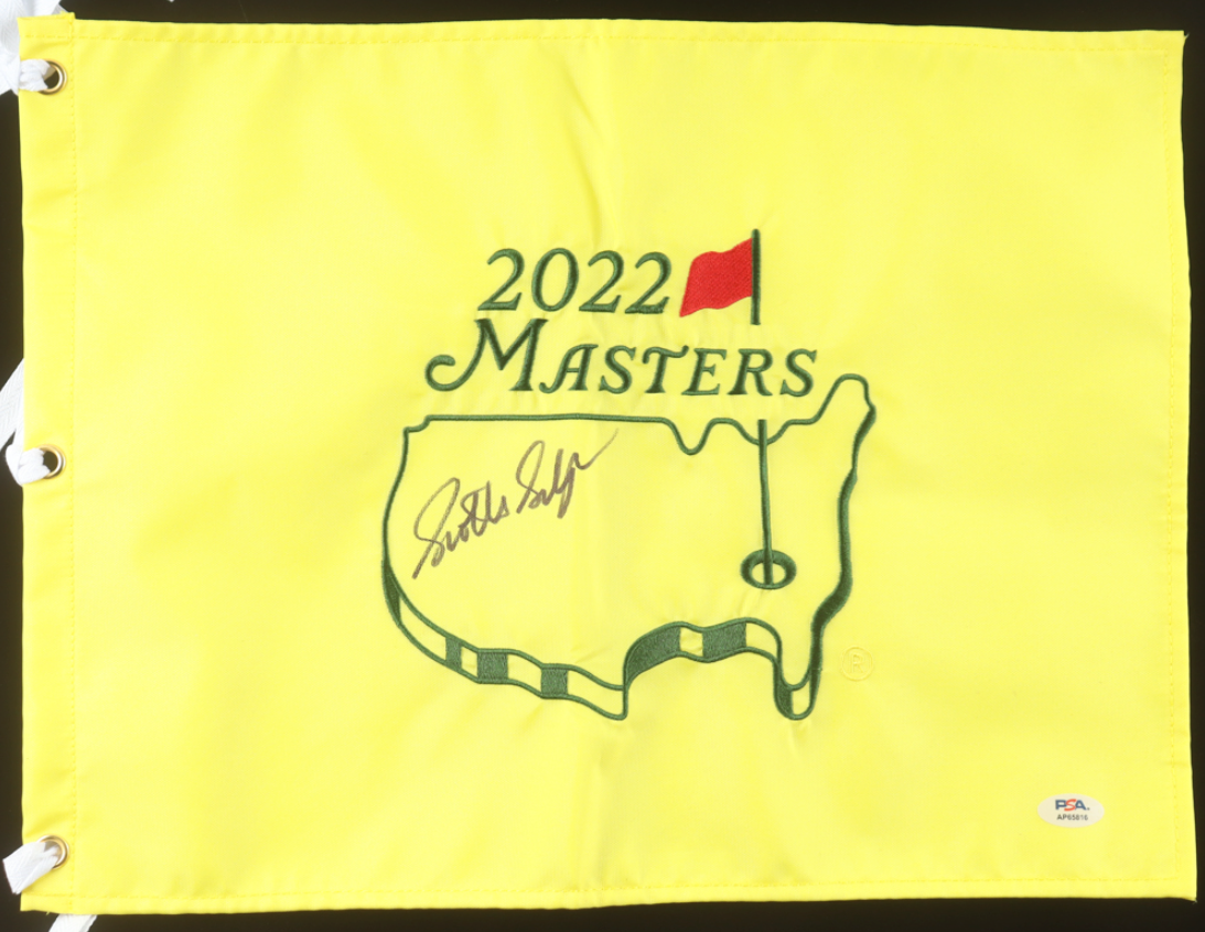 Scottie Scheffler Signed Masters Flag (PSA)