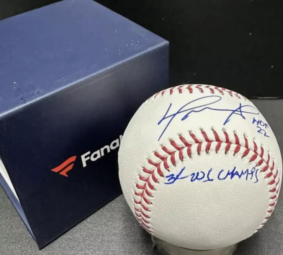 David Ortiz Signed LE OML Baseball Inscribed "HOF 22", "3x WS Champs" & "Boston Strong" (Fanatics & MLB)