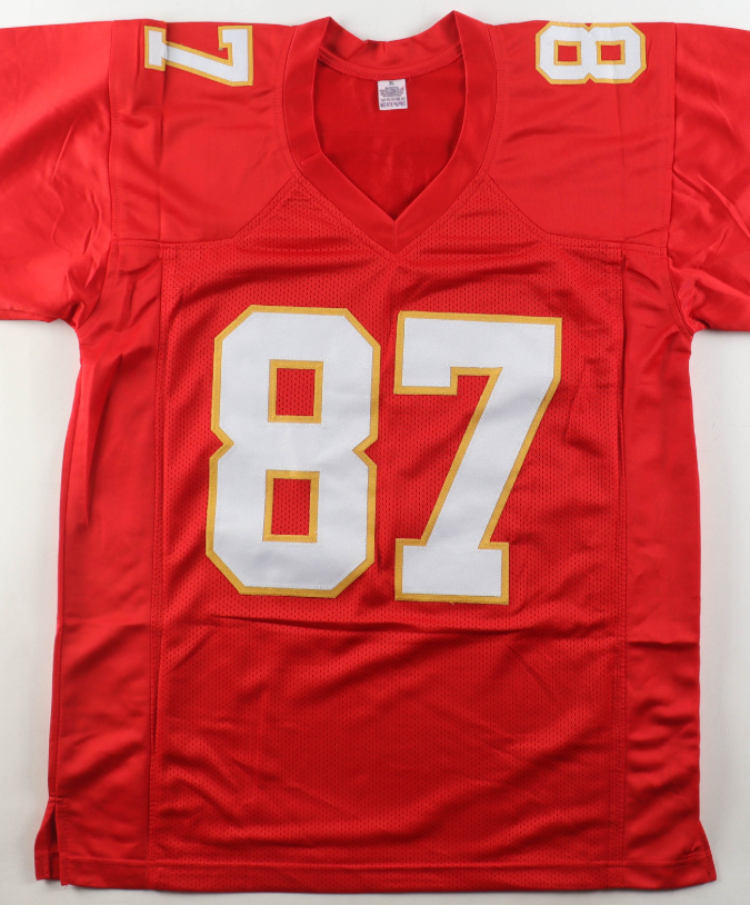 Travis Kelce Chiefs Red Custom Jersey
