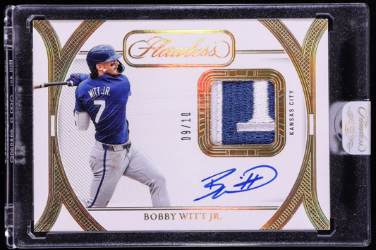 Bobby Witt Jr. 2024 Panini Flawless Horizontal Prime Patch Autograph Gold #13 #09/10