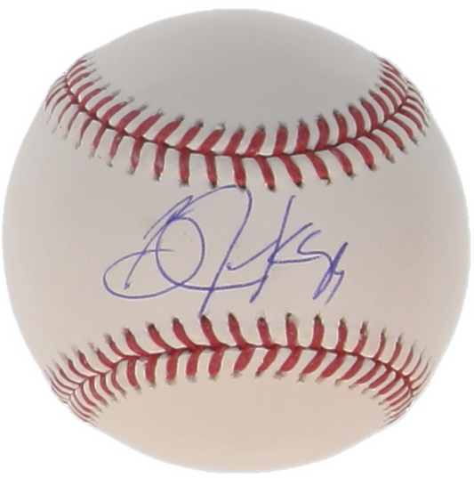 Bo Jackson blue-ink autograph on a Rawlings Official Major League baseball