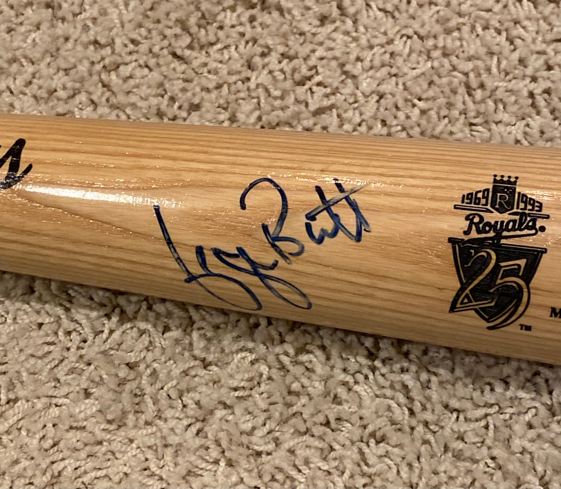George Brett Signed Royals 25th Anniversary Baseball Bat W/JSA! - BMC Collectibles