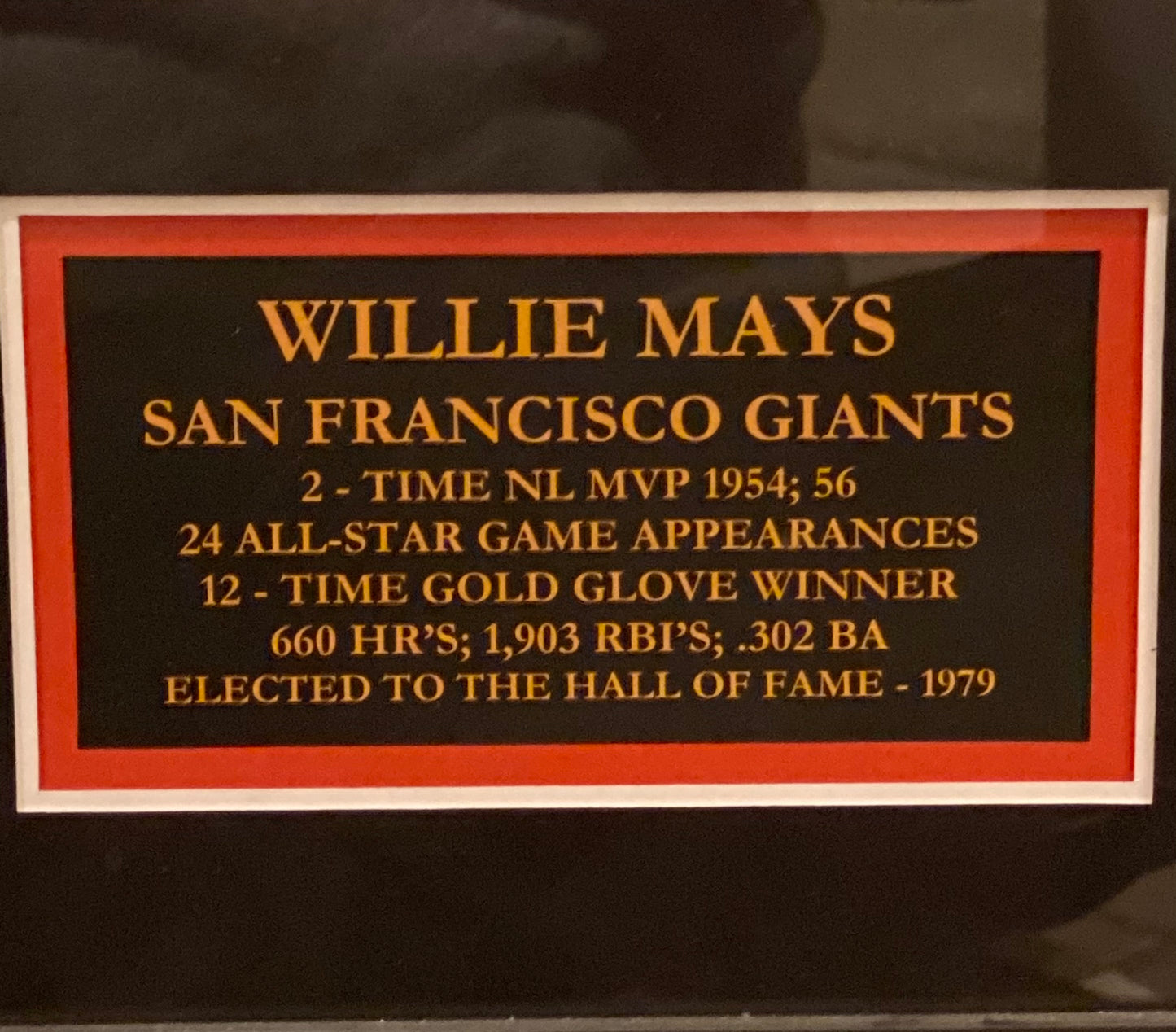 Willie Mays Signed Art Work (Martin) Photo Framed Plaque W/COA** - BMC Collectibles