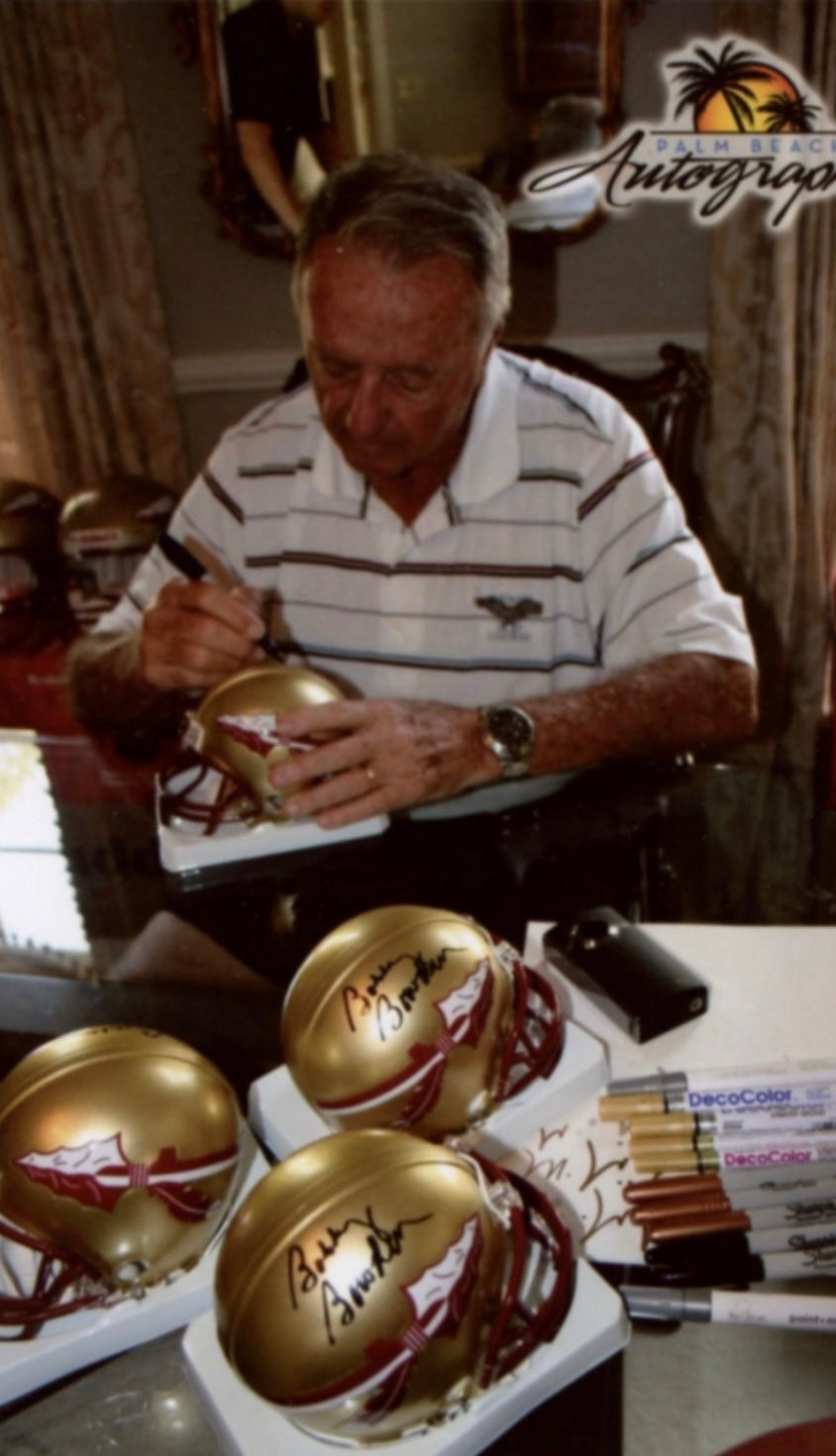 Bobby Bowden Signed Florida State Mini Helmet! W/Palm Beach COA - BMC Collectibles