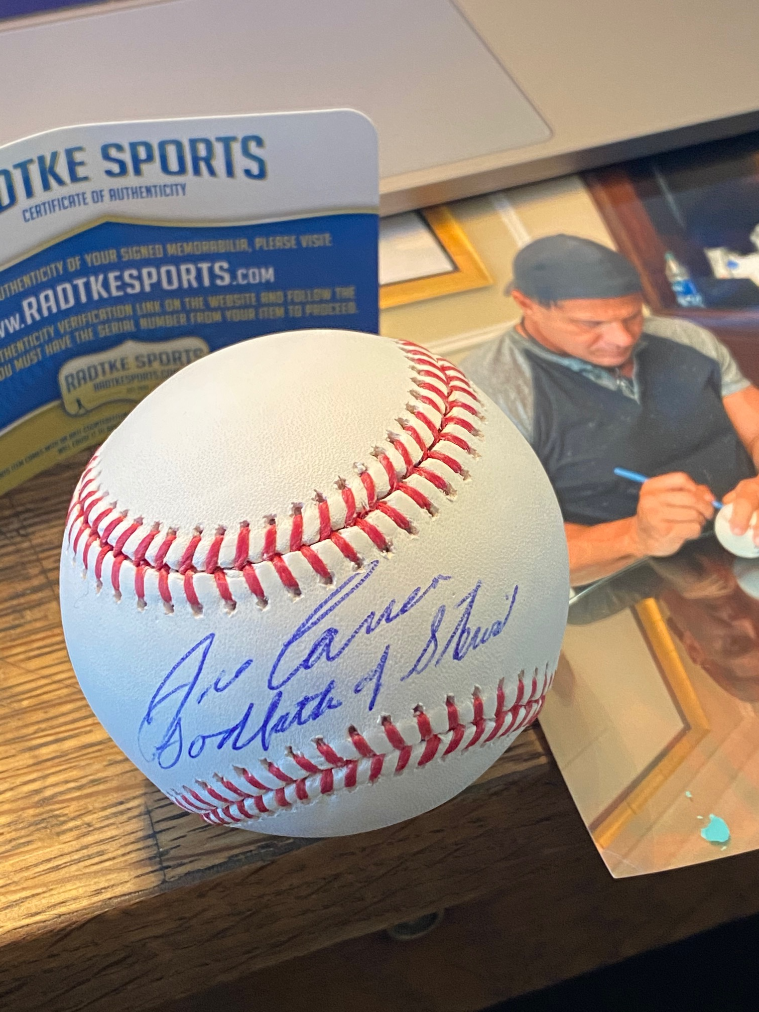 Jose Canseco Signed OML Baseball Inscribed "Godfather of Steroids" (Radtke COA) - BMC Collectibles