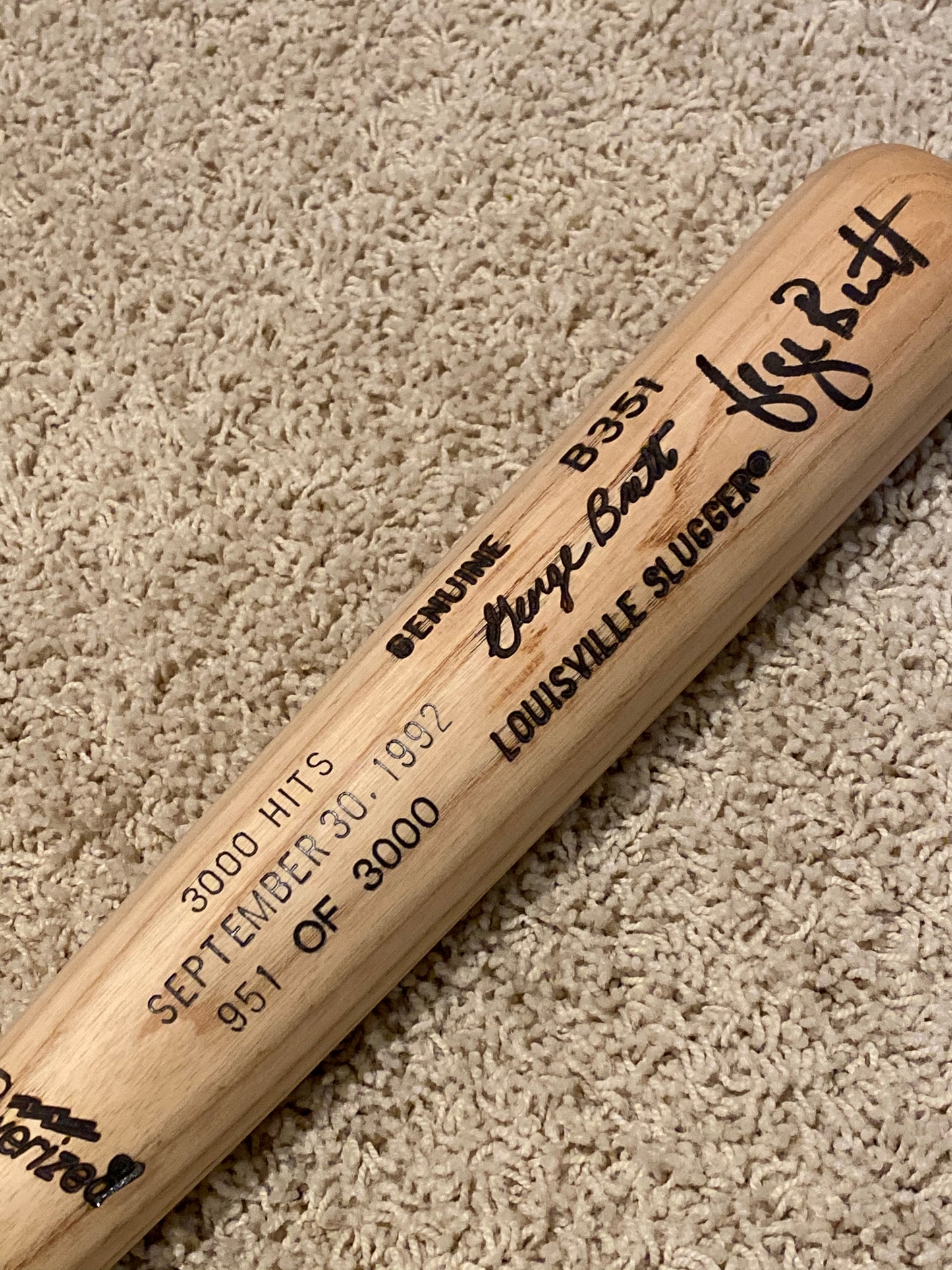 George Brett Signed Louisville Slugger 3000 Hits Bat (931/3000) W/JSA - BMC Collectibles