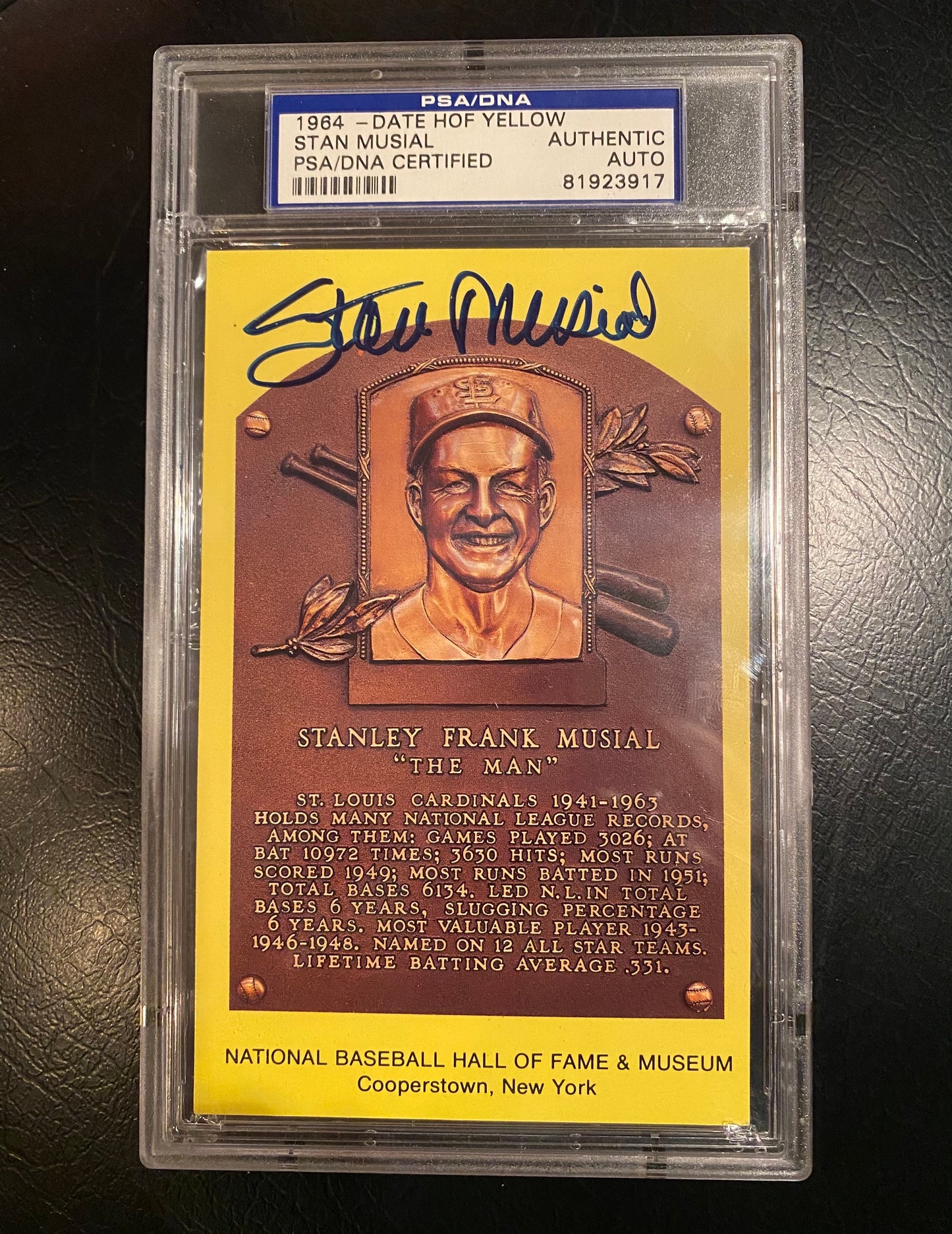 Stan Musial Signed HOF Postcard PSA/DNA - BMC Collectibles