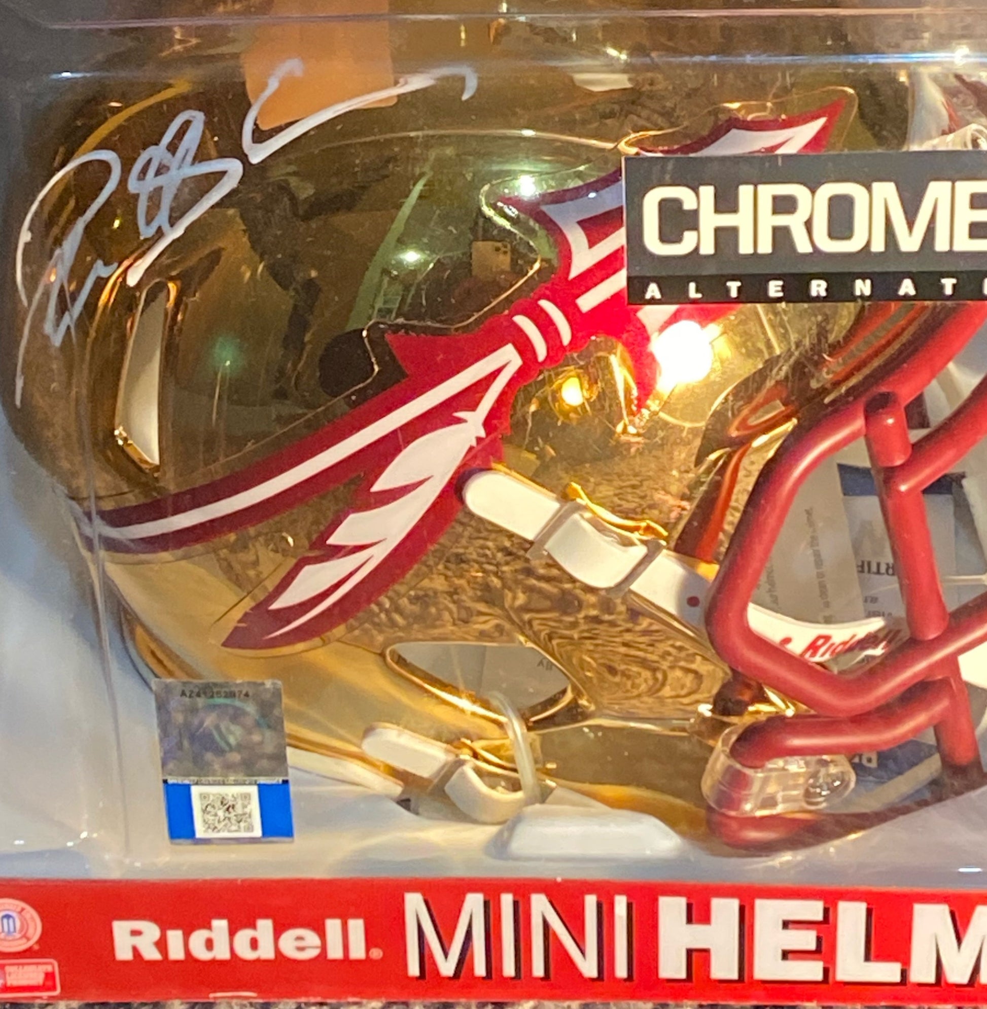Deion Sanders Signed Florida State Chrome Mini Helmet! W/ COA - BMC Collectibles