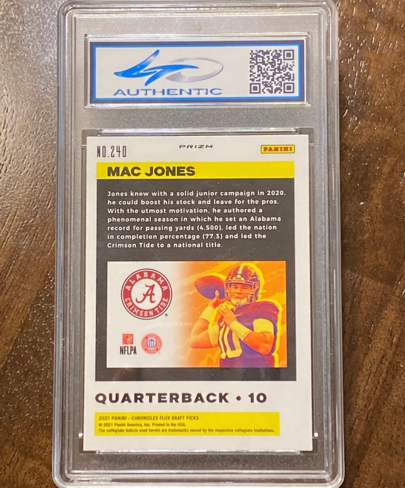 Mac Jones Alabama Crimson Tide Autographed 2021 Panini Prizm