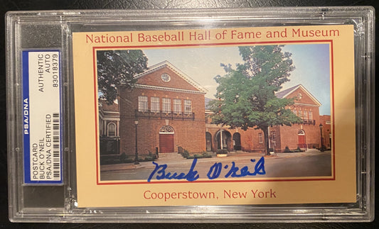 Buck O’Neil Signed Cooperstown HOF Postcard PSA/DNA - BMC Collectibles