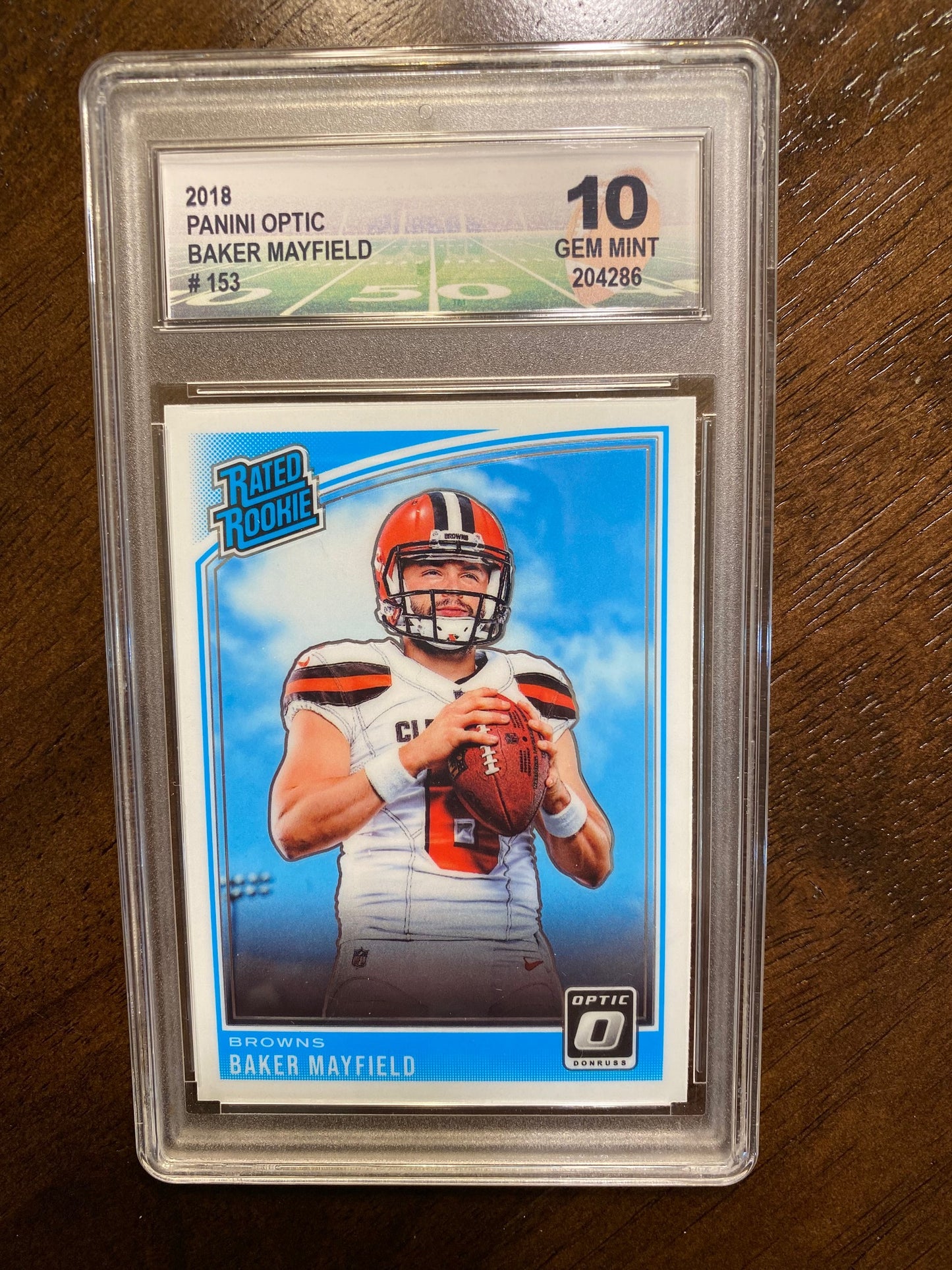 Baker Mayfield 2019 Panini Optic Rated Rookie Diamond-Authentic Gem Mint 10