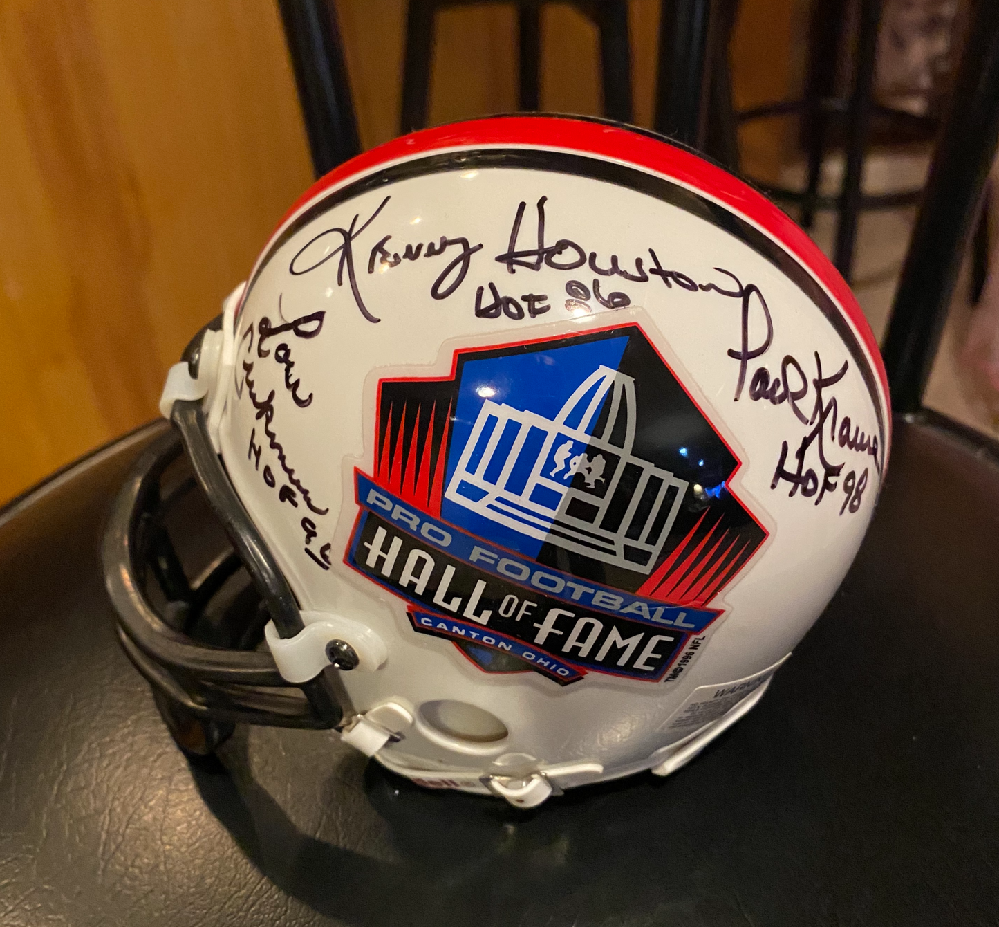 NFL Hall of Fame F/S Helmet Signed by Kenny Houston, Lou Creekmur, Jackie Smith, Paul Krause JSA COA - BMC Collectibles