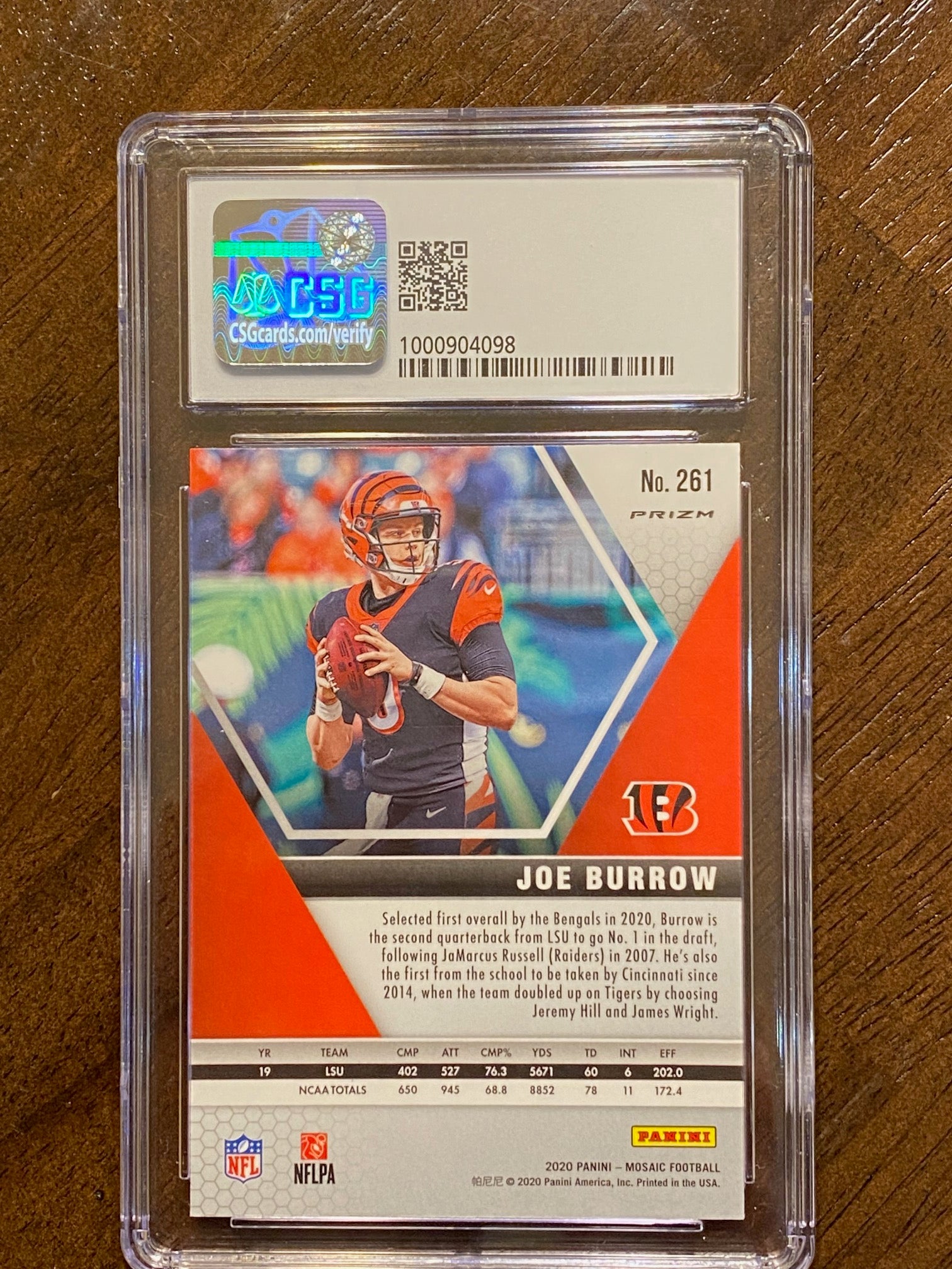 Joe Burrow 2020 Donruss Optic Rated Rookie Diamond Authentic Gem Mint – BMC  Collectibles