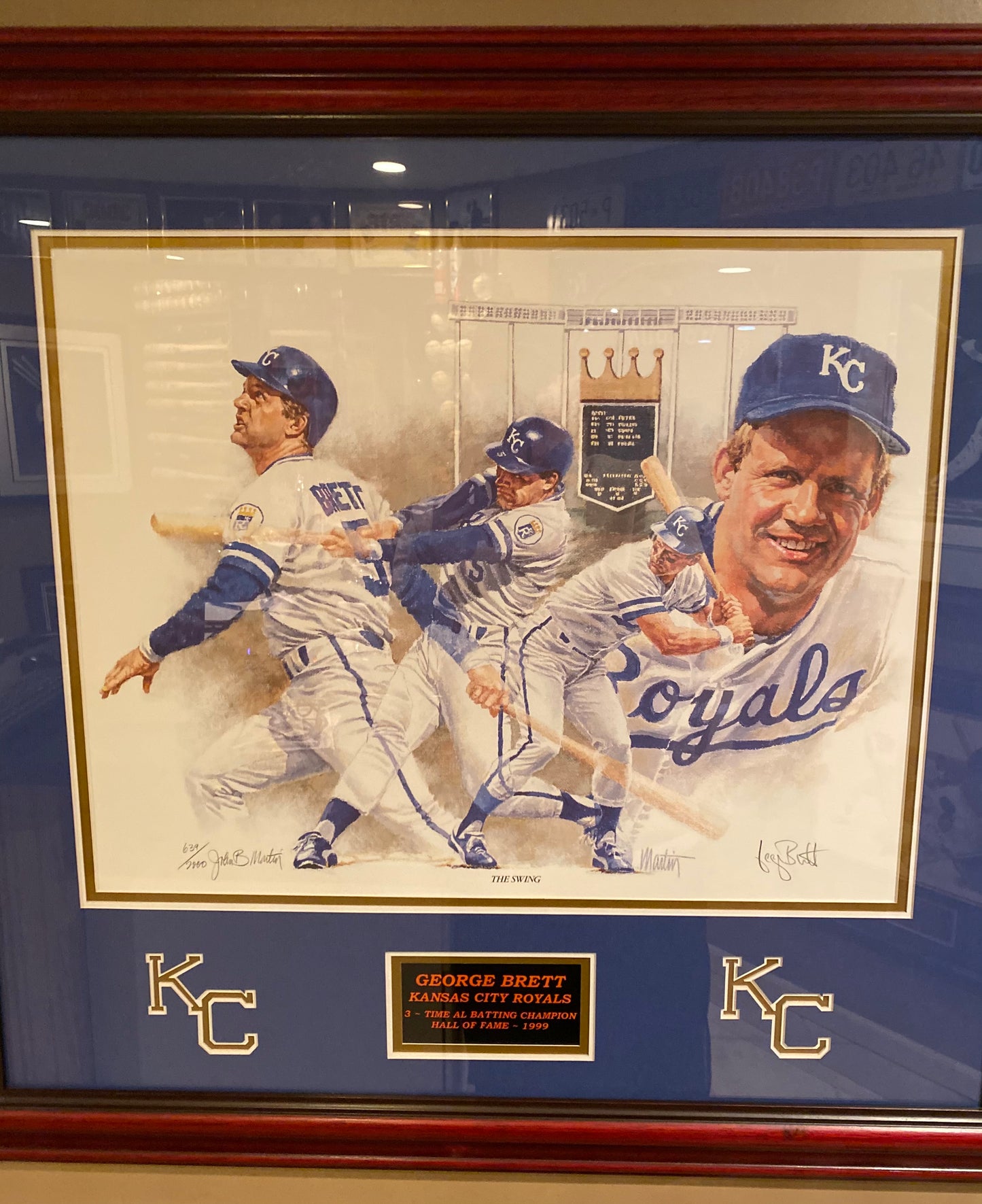 George Brett Autographed and Framed Kansas City Royals Jersey