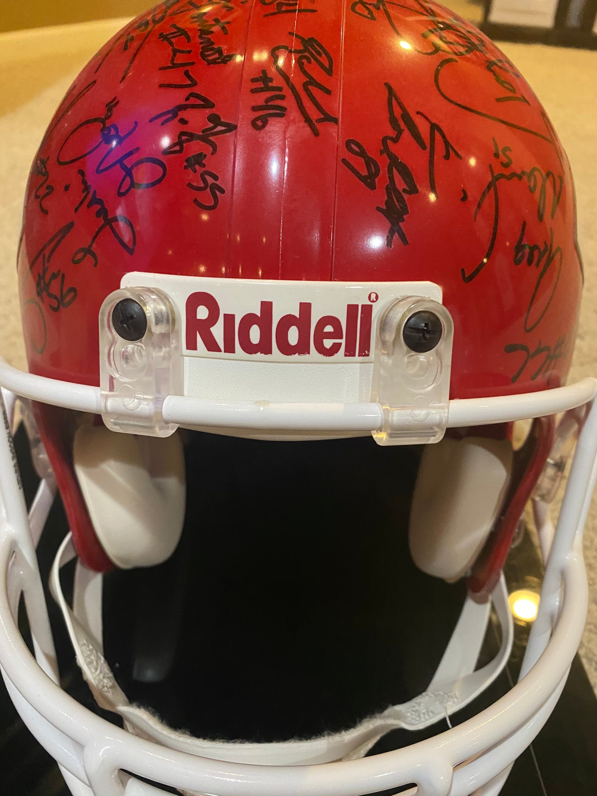 cheap signed football helmets 1997 Kansas City Chiefs Signed Team Helmet (Derrick Thomas, Tony Gonza – BMC Collectibles