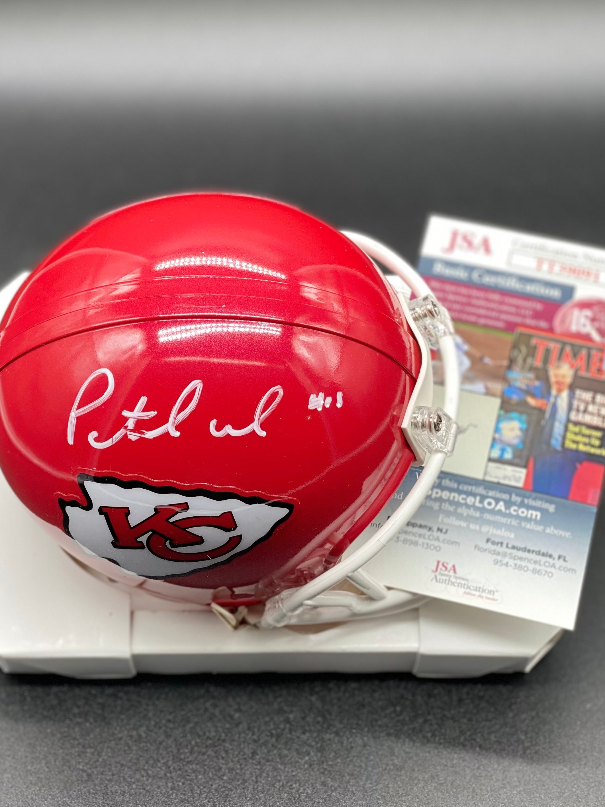 Patrick mahomes best sale signed mini helmet