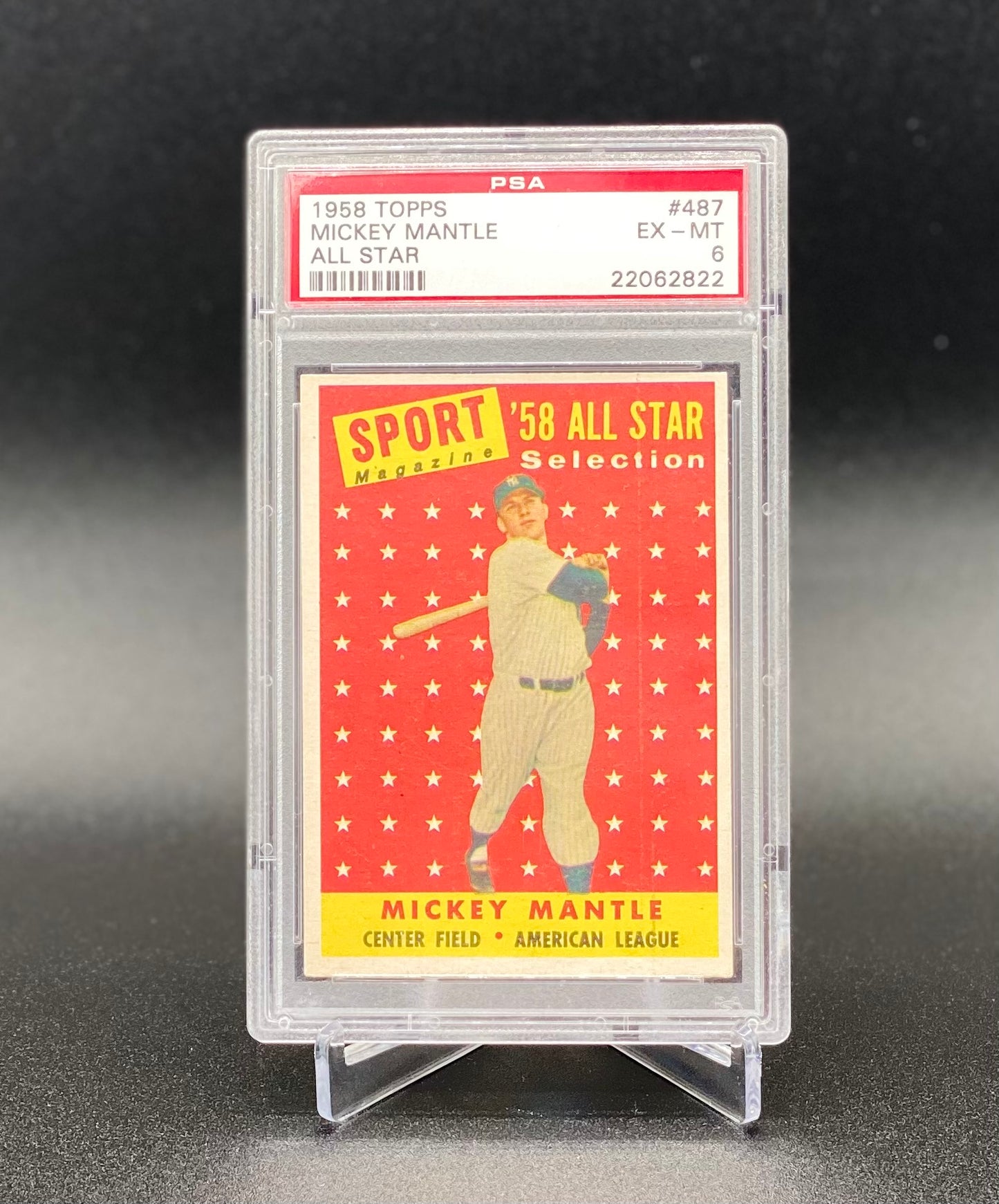 Mickey Mantle 1958 Topps All Star (PSA 6)