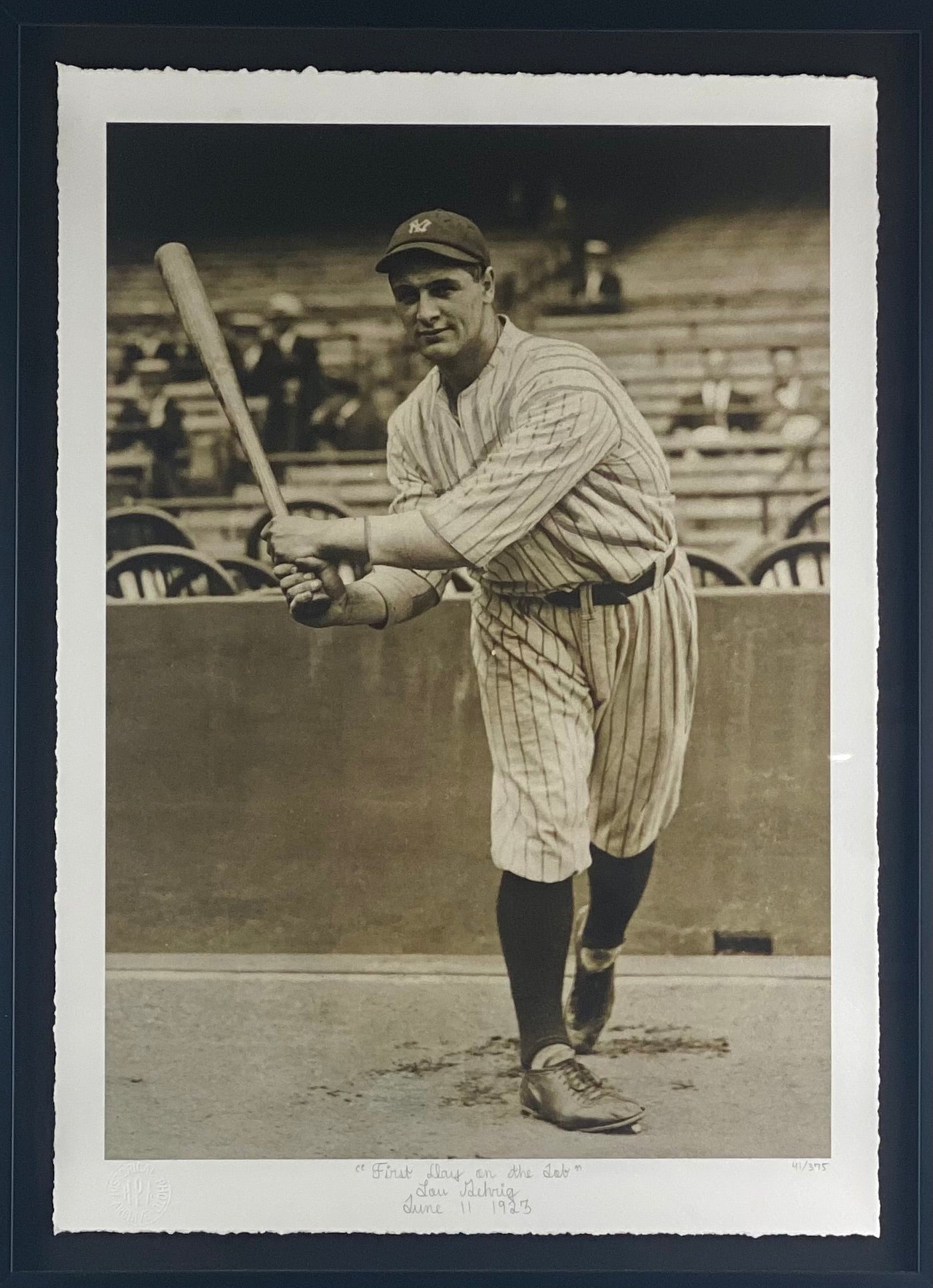 Lou Gehrig Professionally Framed "First Day on the Job"