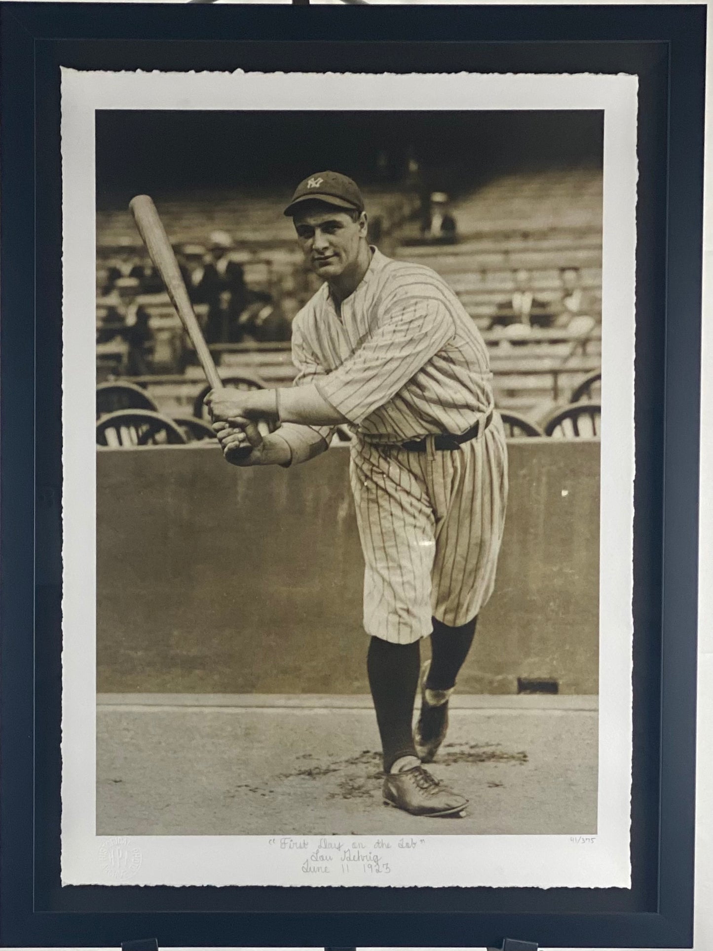 Lou Gehrig Professionally Framed "First Day on the Job"