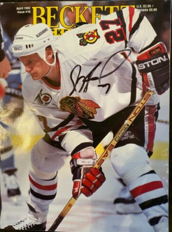Jeremy Roenick signed Beckett Magazine April 1992 Issue #18 - BMC Collectibles