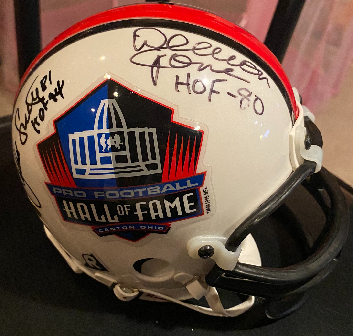 NFL Hall of Fame F/S Helmet Signed by Kenny Houston, Lou Creekmur, Jackie Smith, Paul Krause JSA COA - BMC Collectibles
