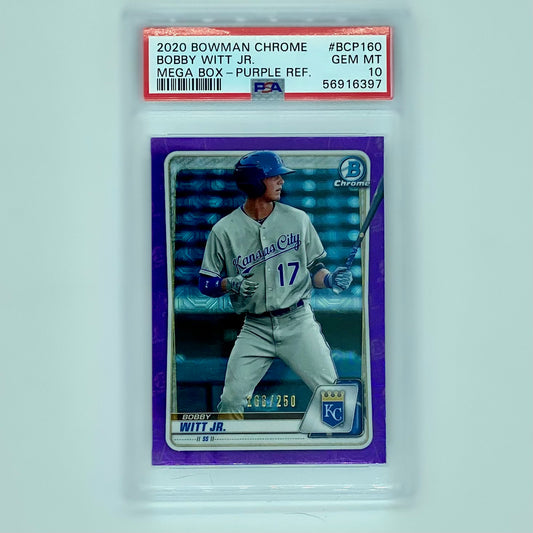 Bobby Witt Purple Refractor GEM MT 10 166/250