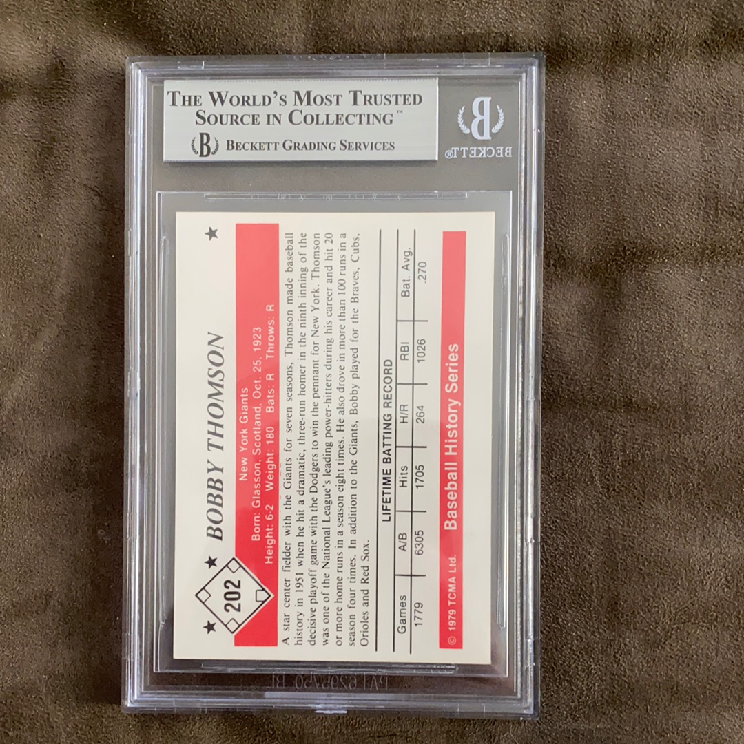 Bobby Thomson 1979 #202 Authenticated (Encapsulated) - BMC Collectibles