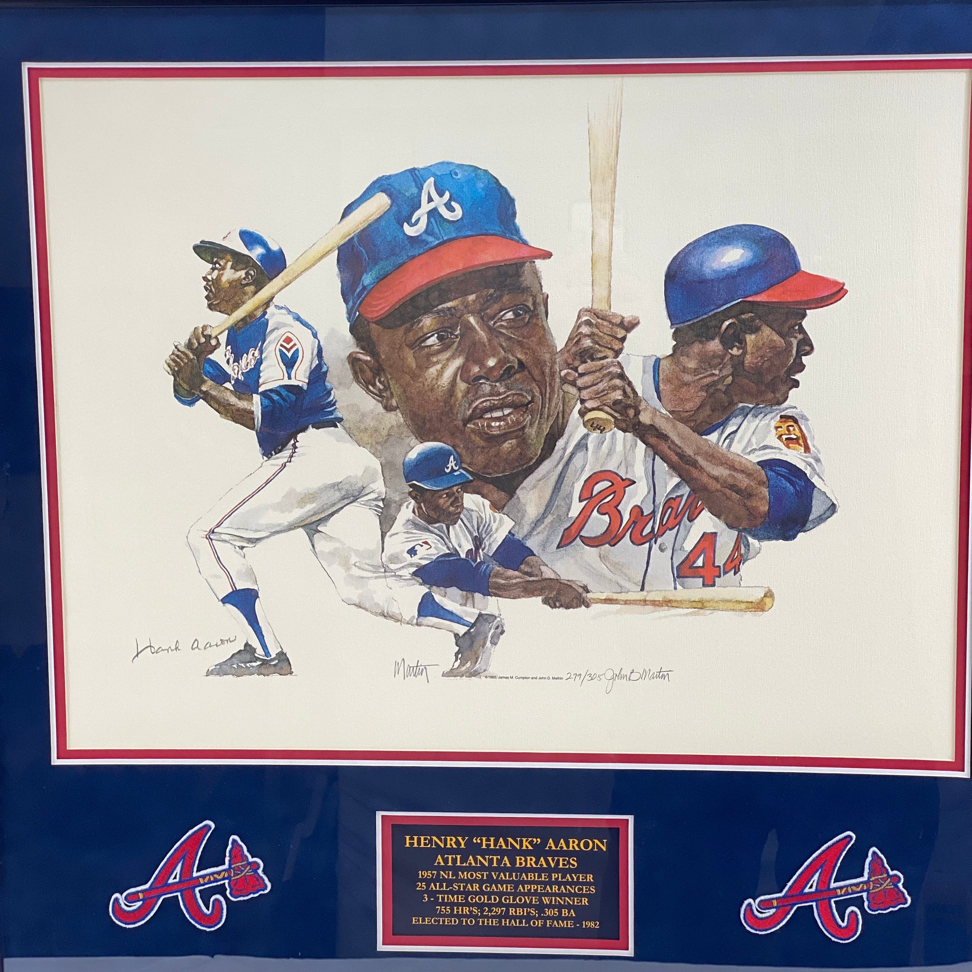 Hank Aaron Signed Atlanta Braves Store Model Glove - COA JSA