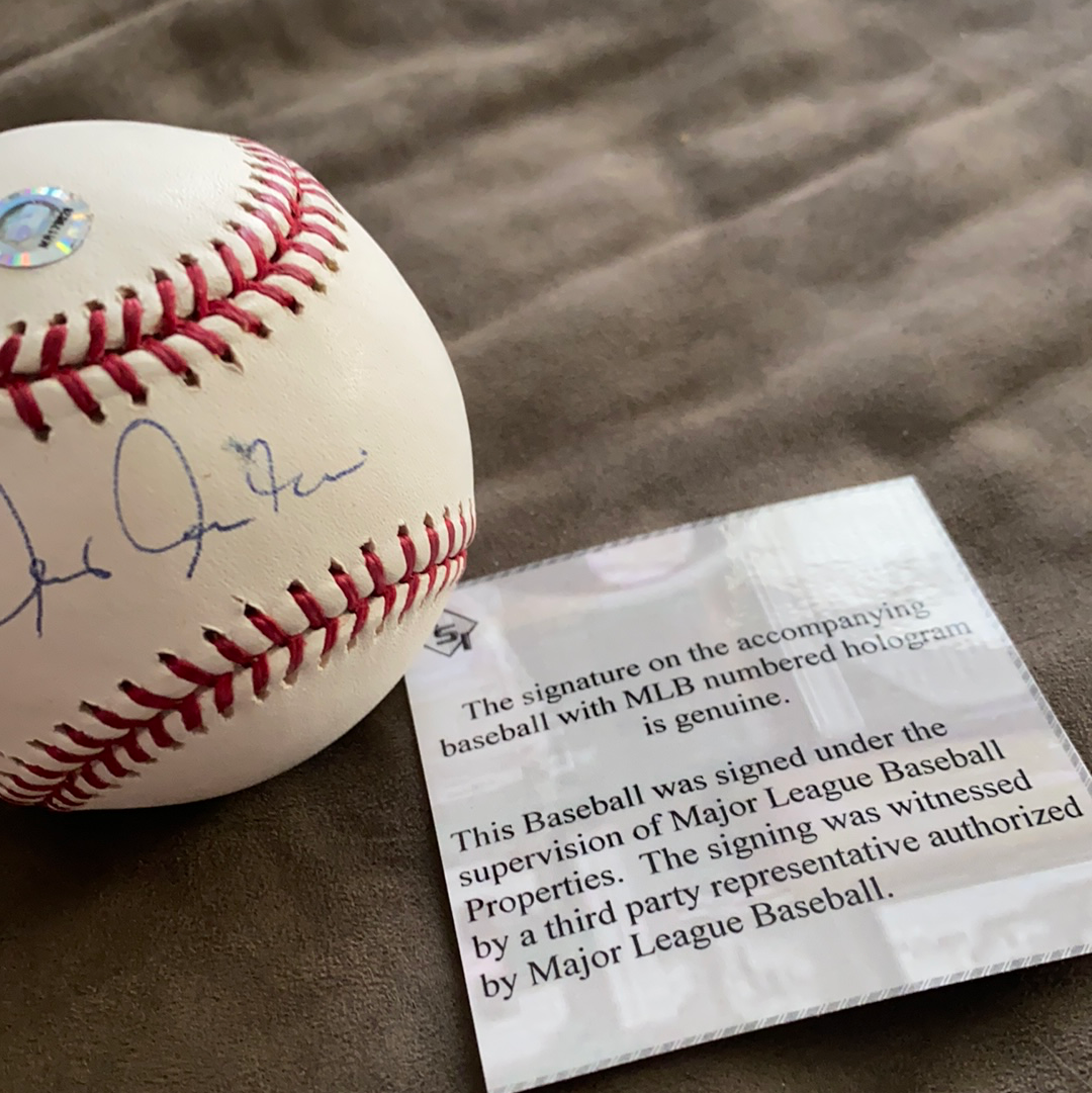 Chris Chambliss Autograph Baseball with HALO and COA - BMC Collectibles